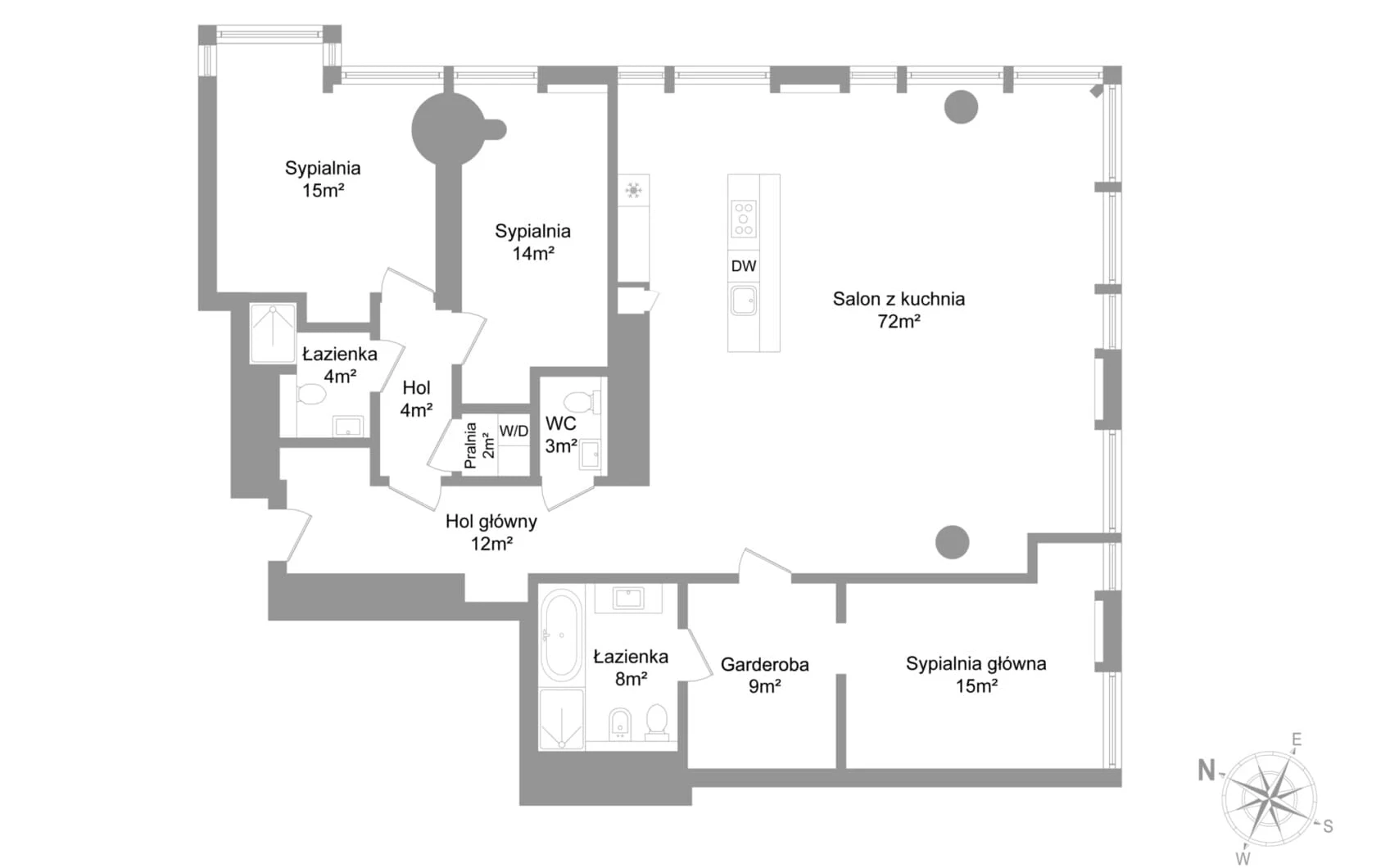 Mieszkanie do wynajęcia - Warszawa, Śródmieście, ul. Twarda, Vilea Property Butique 17